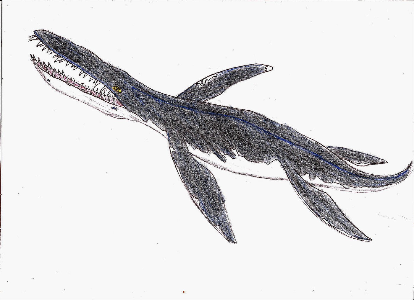 Life restoration of Liopleurodon, the giant pliosaur that patrolled Jurassic seas