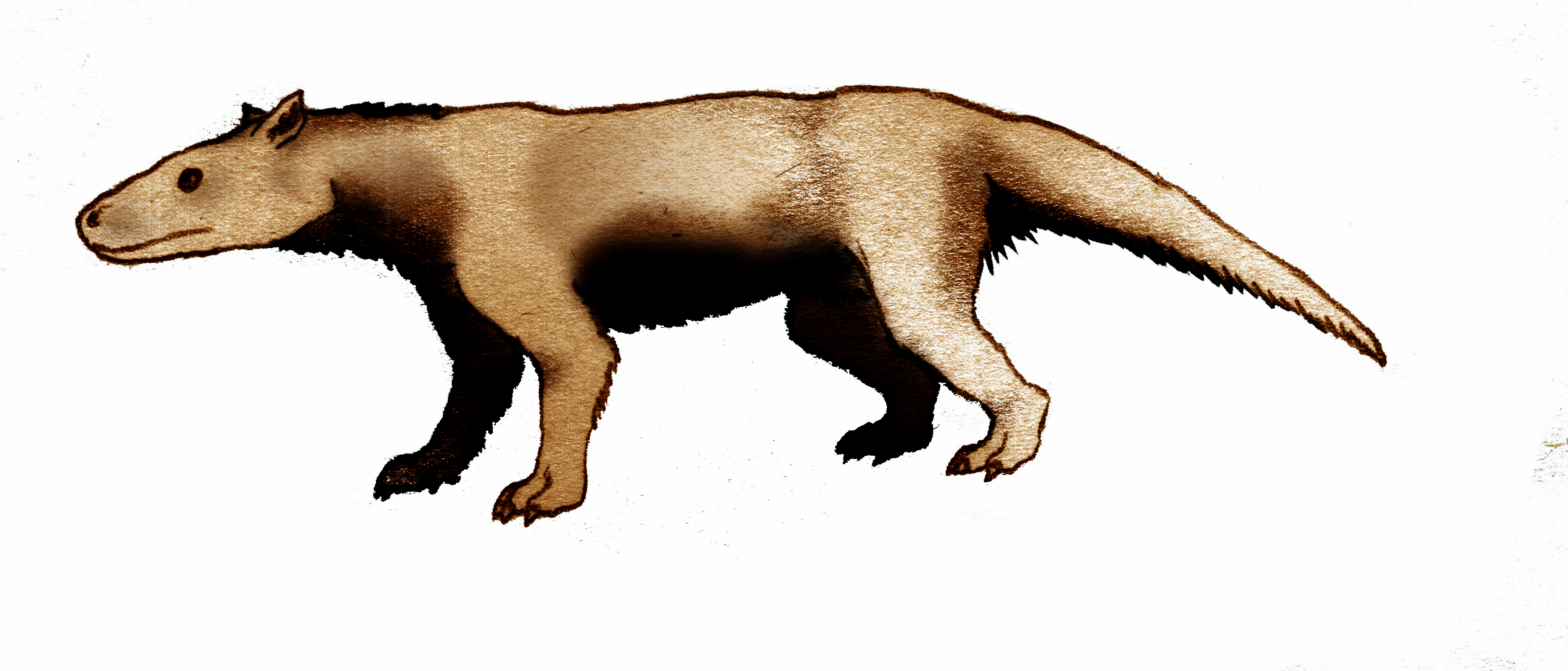 Life restoration of Massetognathus, a small herbivorous cynodont from the Middle Triassic of South America