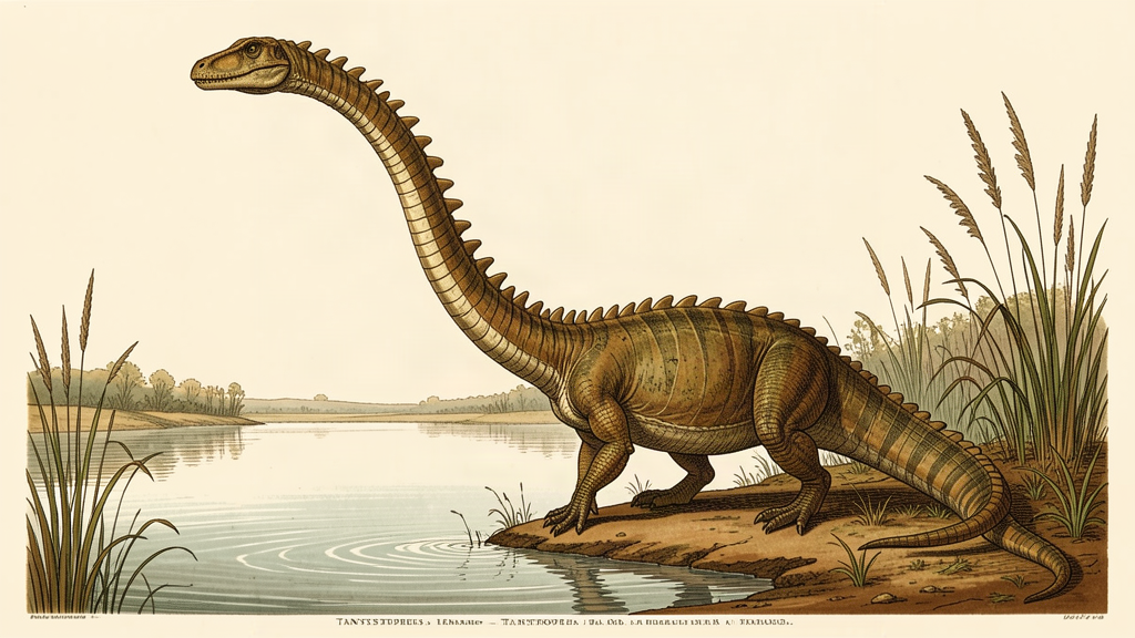 Tanystropheus, long-necked Triassic reptile